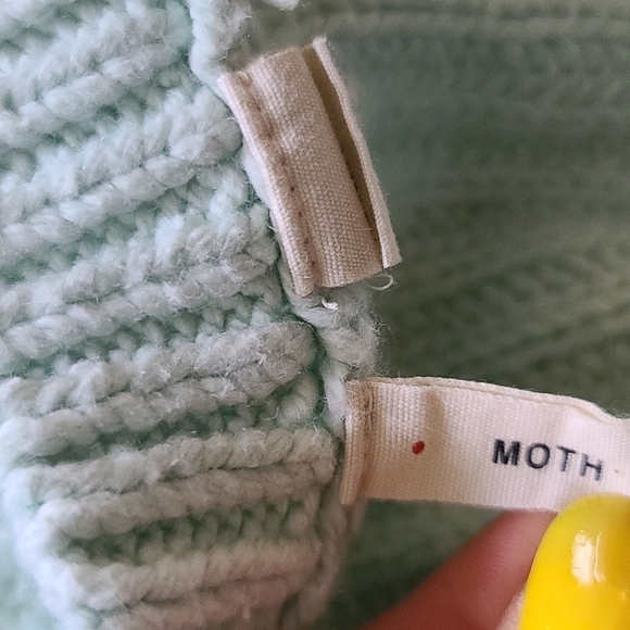 Moth Oversized knit Sweater Size X Small Mint Green - Picture 3 of 7
